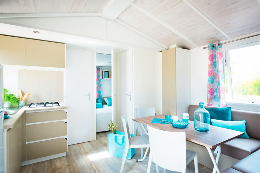 stacaravan huren op een camping in de Landes